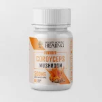 Bottle of Cordyceps Mushroom supplement containing 60 capsules, with a health-focused label, designed to boost energy, support immune function, and enhance overall vitality with the power of Cordyceps mushrooms.