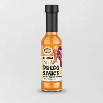 Bottle of Oregon® Prego Sauce with a rich, flavorful label featuring a blend of ripe tomatoes and Italian herbs, perfect for creating savory pasta dishes and enhancing any meal with authentic Italian taste.